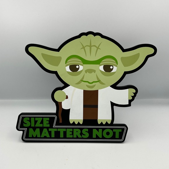 Hallmark Other - Hallmark Star Wars Yoda "Size Matters Not" Wooden Desk Photo Frame‎
